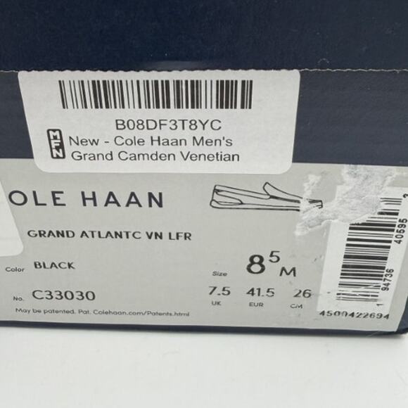 New Cole Haan Grand Atlantic Venetian Loafer Men's 8.5 M Black C33030 - Picture 9 of 10